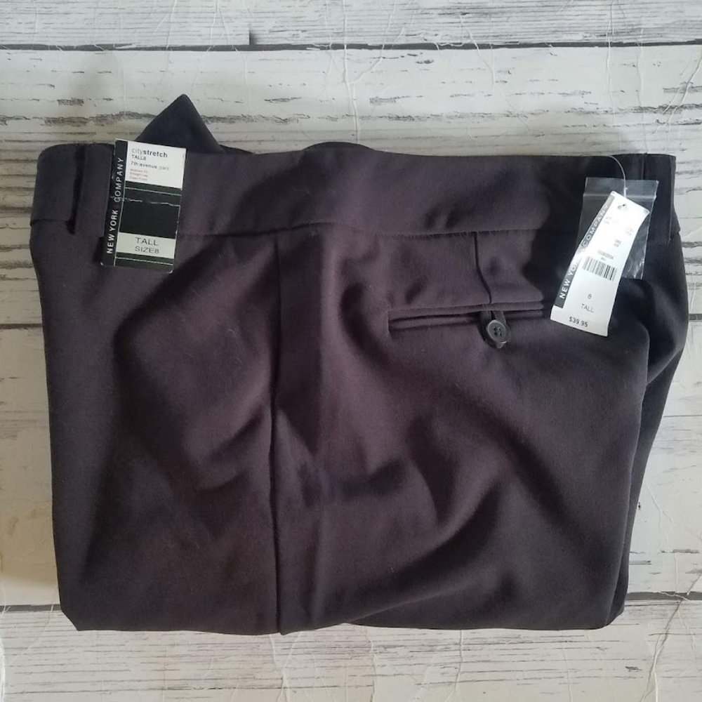 NWT New York & Co Brown Citystretch 7th Avenue Pant Tall 8 Midtown Fit Slacks